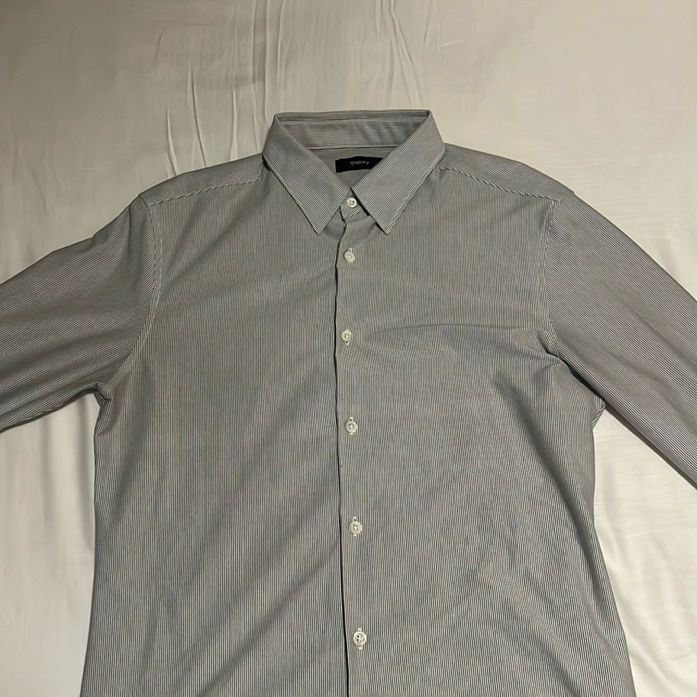 Striped Button Up From Theory. Size Medium. - image 1